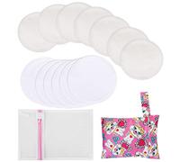 PHOGARY 14PCS Almohadillas de Enfermería Lavables, Reutilizable Bambú Orgánico Protectores Mamarios con Bolsa de Lavanderia y Bolsa de Almacenamiento (10 cm)