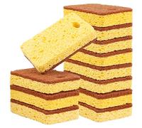 PHOGARY Esponja de Cocina Natural Eco Antiarañazos Compostable Sisal de celulosa y Esponja de Coco, Paquete de 12 (Coco)