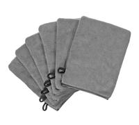 PHOGARY Juego Toallas baño 6 Pack Toallas para Cara Cuerpo, 21×15cm Súper Absorbentes y Suaves Manoplas de Limpieza Facial, Guante Facial de Microfibra Gris Toalla Pequeña