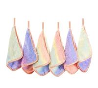 PHOGARY Paño Microfibra Desmaquillantes Reutilizables, 6 Toallas Faciales de Microfibra para Maquillaje, Toalla Cara Limpieza Facial Toallas Pequeñas - Suaves con la Piel (8" x 8", Arco Iris)