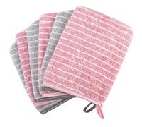 PHOGARY Toallas Faciales, Manoplas de Microfibra para el baño, Toallitas Desmaquillantes Reutilizables Facial Toallas, Suave para Todo Tipo de Piel,15x21cm, Rosa y Gris