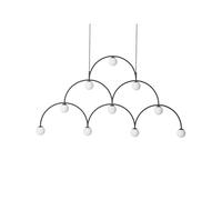 Pholc Lámpara colgante Bounce 169 Negro. vidrio opal