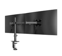 Pholiten Soporte Monitor Doble para Pantallas LED LCD de 13-27 Pulgadas, Soporte 2 Monitores Ajuste de Altura, Giro de 360° y Rotación de 180°, VESA 75/100 mm hasta10 kg(MD97442) (Negro, Large)