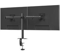 Pholiten Soporte Monitor Doble para Pantallas LED LCD de 13-27 Pulgadas, Soporte 2 Monitores Ajuste de Altura, Giro de 360° y Rotación de 180°, VESA 75/100 mm hasta10 kg(MD97442) (Negro, X-Large)