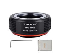 PHOLSY Adaptador de Objetivos M42 a M4/3 para Lente de Montura M42 42mm y Cuerpo de Cámara Micro Four Thirds M4/3 (MFT Micro 4/3) Montura Compatible con Olympus Panasonic Lumix M42-MFT