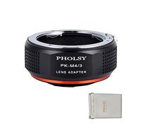 PHOLSY Adaptador de Objetivos PK a M4/3 para Lente de Montura Pentax K/PK y Cuerpo de Cámara Micro Four Thirds M4/3 (MFT Micro 4/3) Montura Compatible con Olympus Panasonic Lumix PK-MFT