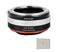 PHOLSY Adaptador Montura Manual para Objetivos Nikon F (G) y Cámara EF-M | Compatible con Objetivos Nikon F (G-Type) y Cámara Canon EF-M con Apertura Anillo de Control, Nikon F a EF-M, Nikon G a EOS-M
