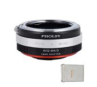 PHOLSY Adaptador Montura Manual para Objetivos Nikon F (G) y Cámara M4/3 | Compatible con Objetivos Nikon F (G) y Cámara Micro Four Thirds con Apertura Anillo de Control, Nikon F a M4/3, Nikon G a MFT