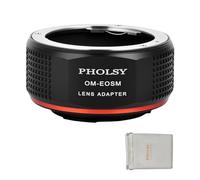 PHOLSY Adaptador Montura Manual para Objetivos Olympus OM y Cámara EF-M