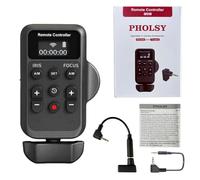 PHOLSY Mando a Distancia Inalámbrico para Videocámara con LANC | Conector Remoto de 2,5 mm, Zoom de Vídeo, Enfoque de Vídeo, IRIS y Remoto de Grabación de Vídeo para Canon Sony Videocámaras