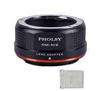PHOLSY OM en Z, Adaptador Objetivos Montura Compatible con Objetivos Montura Olympus Zuiko OM y Compatible con Nikon Z Cuerpo Cámara para Z FC, Z30, Z9, Z8, Z6 II, Z7 II, Z6, Z7, Z5, Z50, OM-Z