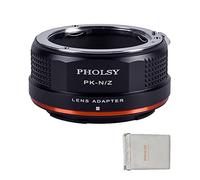 PHOLSY PK en Z, Adaptador Objetivos Montura Compatible con Objetivos Montura Pentax K/PK y Compatible con Nikon Z Cuerpo Cámara para Z FC, Z30, Z9, Z8, Z6 II, Z7 II, Z6, Z7, Z5, Z50, PK-Z