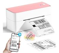 Phomemo 241BT Impresora de Etiquetas Bluetooth,Impresora térmica DHL 4x6,Etiquetadora Bluetooth, Impresora para Código de Barras, Amazon, Etsy, Shopify, Royal Mail, DHL, FedEx, UPS (Rosa)