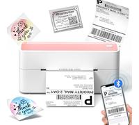 Phomemo 241BT Impresora Etiquetas Autoadhesivas Bluetooth 4x6, Impresora de Etiquetas térmica Envio, Compatible con iOS, Android, Windows, Chromebook, Mac, Ebay, Etsy, DHL, Amazon, UPS & Shopify, Rosa