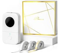 Phomemo D30 Impresora de Etiquetas Bluetooth térmica Máquina de Etiquetas portátil,Fácil de Usar en casa,Escuela,Oficina,Tienda,Caja Regalo con 3 Rollos de Etiquetas térmicas Autoadhesivas,Blanco