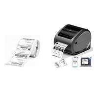 Phomemo D530Pro Ethernet Shipping Label Printer &500 Pcs Waterproof Thermal Shipping Labels, 300dpi Thermal Printer for Business, Compatible with Ethernet, Bluetooth and USB, Compatible with Amazon,