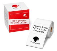 Phomemo Etiquetas autoadhesivas multifuncionales M110/M220/M221/M200/M120/M100/M108/M150/M250/M260, 40 x 30 mm, 230 etiquetas por rollo.