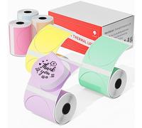 Phomemo Etiquetas para impresora térmica M110, M108, M100, M120, M200, M220, M221, 50 x 50 mm, 6 rollos