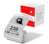 Phomemo Etiquetas Térmicas Transparentes, Etiquetas De Nombre Compatible Con M220 M250 M221 M120 M150 M108 M110 M421, 50x30mm, 230 Etiquetas/Rollo