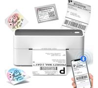 Phomemo Impresora Etiquetas Autoadhesivas Bluetooth 4x6, Impresora de Etiquetas térmica Envio, Compatible con iOS, Android, Windows, Chromebook, Mac, Ebay, Etsy, DHL, UPS & Shopify, Gris