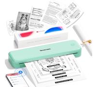 Phomemo Impresora Portátil Termossensible sin Tinta A4 300 dpi - M834 Verde | Bluetooth Inalámbrico Compatible con iOS y Android, Impresora Pequeña A4 para Viajes, Trabajo y Hogar, 2600 mA