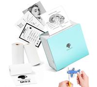 Phomemo M02 Mini Impresora con 3 Rollos de Etiquetas, Impresora de Bolsillo para Smartphone, Adhesivo Bluetooth Impresora Térmica para Estudio, Notas, Imágenes, Fotos, Diarios