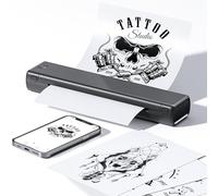 Phomemo M08F - Impresora térmica Bluetooth portátil inalámbrica sin Tinta para Oficina, hogar, imágenes, Compatible con teléfono y portátil (Gris)