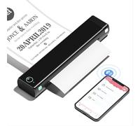 Phomemo M08F Impresora portátil A4 para Impresora térmica de Viaje - Impresora Bluetooth portátil para Uso doméstico en la Oficina, Compatible con portátiles y Smartphones, Color Negro