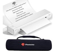 Phomemo M08F Impresoras portátiles inalámbricas para viajes, compatible con papel térmico de 8.5 x 11 pulgadas, impresora térmica Bluetooth compatible con iOS, Android y laptop, impresora móvil sin