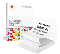 Phomemo M08F - Papel térmico plegable A4 compatible con impresoras portátiles M08F y otras A4, papel M08F, 210 x 297 mm, 100 hojas
