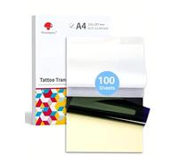 Phomemo M08F Papel de Transferencia de Tatuaje, Papel Transfer Tattoo Plantilla Para Tatuaje, Papel Hectografico Tattoo Compatible Con M08F TP81 TP83 TP88 A886 A887 Impresora Tatuajes, 100 Hojas
