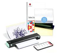 Phomemo M08F Paquete de Impresora de Plantillas de Tatuaje y 110 Hojas de Papel de Transferencia, para Artistas y Principiantes, Compatible con Teléfono/Tableta/PC