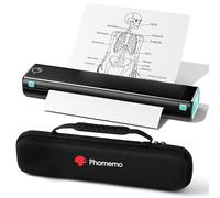 Phomemo M08F Portable Thermal Printer, A4 Bluetooth Inkless Mobile Printer Compatible with Phone Laptop, Wireless Printers for