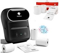 Phomemo M108 Etiquetadora Caja de Regalo con 6 Rollos de Etiquetas, Impresora de Etiquetas Adhesivas Bluetooth térmica portátil, para Uso en la Oficina, códigos de Barras, pequeñas Empresas, Tiendas