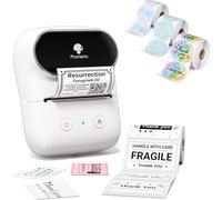 Phomemo M108 Etiquetadora con 4 Rollos de Etiquetas, Impresora de Etiquetas Adhesivas Bluetooth térmica portátil, para Uso en oficinas, códigos de Barras, pequeñas Empresas, Tiendas