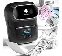 Phomemo M110 Etiquetadora Bluetooth, Impresora Etiquetas Autoadhesivas Portátil Compatible con Android y iOS, Etiquetadora Adhesivas para Retail, Código de Barras, Pequeña Empresa, Oficina, Negro