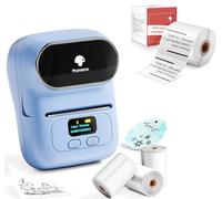Phomemo M110 Etiquetadora Caja de Regalo con 4 Rollos de Etiquetas, Impresora de Etiquetas Adhesivas Bluetooth térmica portátil, para Uso en la Oficina, códigos de Barras, pequeñas Empresas, Tiendas