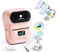 Phomemo M110 Etiquetadora Caja de Regalo con 6 Rollos de Etiquetas, Impresora de Etiquetas Adhesivas Bluetooth térmica portátil, para Uso en la Oficina, códigos de Barras, pequeñas Empresas, Tiendas
