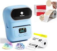 Phomemo M110 Etiquetadora con 2 Rollos de Etiquetas, Impresora de Etiquetas Adhesivas Bluetooth térmica portátil, para Uso en oficinas, códigos de Barras, pequeñas Empresas, Tiendas