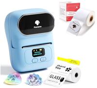 Phomemo M110 Etiquetadora con 2 Rollos de Etiquetas, Impresora de Etiquetas Adhesivas Bluetooth térmica portátil, para Uso en oficinas, códigos de Barras, pequeñas Empresas, Tiendas