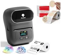 Phomemo M110 Etiquetadora con 2 Rollos de Etiquetas, Impresora de Etiquetas Adhesivas Bluetooth térmica portátil, para Uso en oficinas, códigos de Barras, pequeñas Empresas, Tiendas