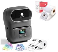 Phomemo M110 Etiquetadora con 2 Rollos de Etiquetas, Impresora de Etiquetas Adhesivas Bluetooth térmica portátil, para Uso en oficinas, códigos de Barras, pequeñas Empresas, Tiendas