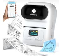 Phomemo M110 Etiquetadora portátil Bluetooth Impresora Etiquetas autoadhesivas térmica, Compatible con Android y iOS,Etiquetadora Adhesivas para Retail,Código de Barras,Pequeña Empresa,Oficina, Blanco