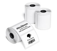 Phomemo M110/M220/M221/M200/M120 Etiqueta autoadhesiva papel de etiqueta térmica 1.57"x1.18" (40x30 mm), para Impresoras de etiquetas Phomemo M110/M221/M120/M200/M220,230 por Rollo(3 Rollos)