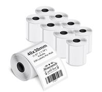 Phomemo M110/M220/M221/M200/M120 Etiqueta autoadhesiva papel de etiqueta térmica 1.57"x1.18" (40x30 mm), para Impresoras de etiquetas Phomemo M110/M221/M120/M200/M220,230 por Rollo(9 Rollos)