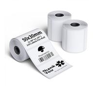 Phomemo M110/M220/M221/M200/M120 Etiqueta autoadhesiva papel de etiqueta térmica 1.96"x1.18" (50x30 mm), para Impresoras de etiquetas Phomemo M110/M221/M120/M200/M220,230 por Rollo(3 Rollos)