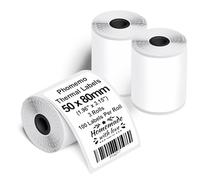 Phomemo M110/M220/M221/M200/M120 Etiqueta autoadhesiva papel de etiqueta térmica 1.96"x3.15" (50x80 mm), para Impresoras de etiquetas Phomemo M110/M221/M120/M200/M220,100 por Rollo(3 Rollos)