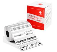 Phomemo M110/M220/M221/M200/M120/M100/M108/M150/M250/M260 Etiquetas multifuncionales autoadhesivas, 20 x 10 mm, etiquetas térmicas para impresoras de etiquetas Phomemo, 600 etiquetas por rollo
