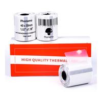 Phomemo M110 M220 M221 Transparente Etiqueta autoadhesiva papel de etiqueta térmica 1.57"x1.18" (40x30 mm), para Phomemo M110/M221/M120/M200/M220,230 por Rollo(3 Rollos)