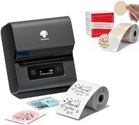 Phomemo M221 Etiquetadora con 2 Rollos de Etiquetas, Impresora de Etiquetas Adhesivas Bluetooth térmica portátil, para Uso en oficinas, códigos de Barras, pequeñas Empresas, Tiendas